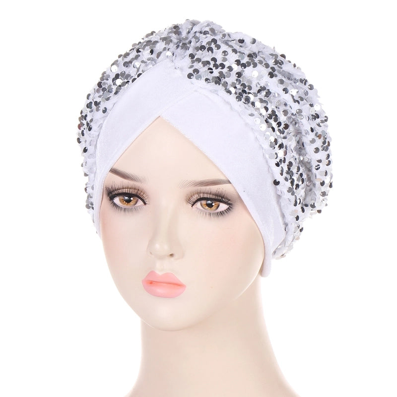 New Multi-color Flannel Front And Back Needle Cap Muslim Fashion Embroidered Turban Cap Spot