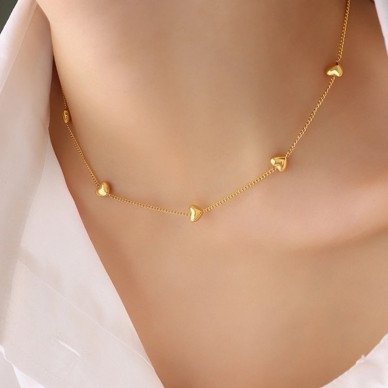 Sweet 304 Stainless Steel No Inlaid 18K Gold Plated Plating