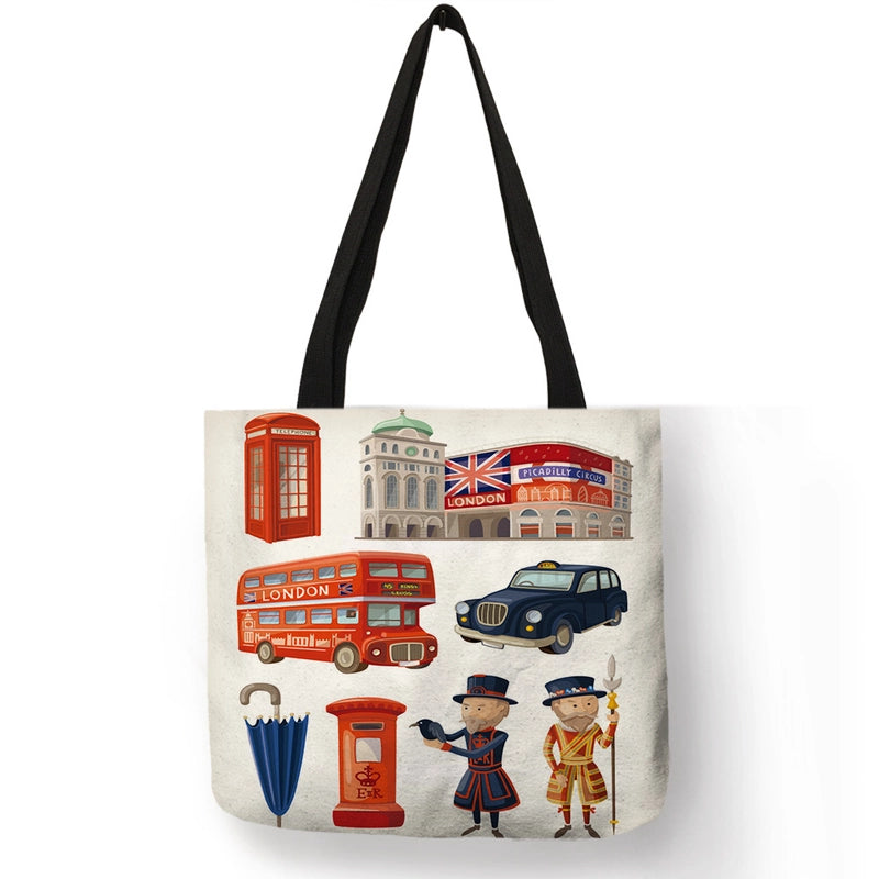 Women's Medium Polyester Printing Basic Classic Style Square Open Shoulder Bag