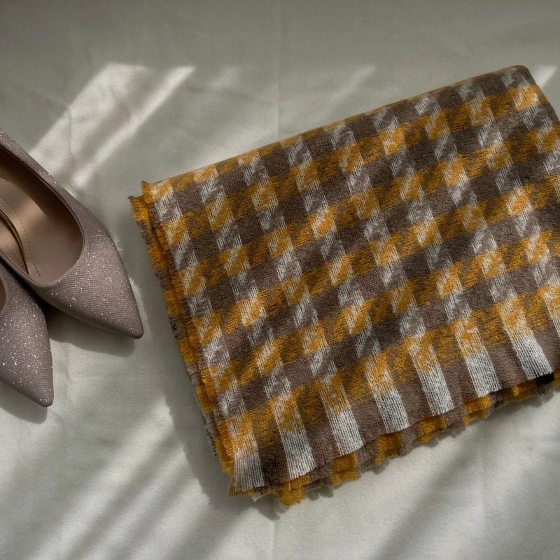 Unisex Minimalist Classic Style Plaid Imitation Cashmere Scarf