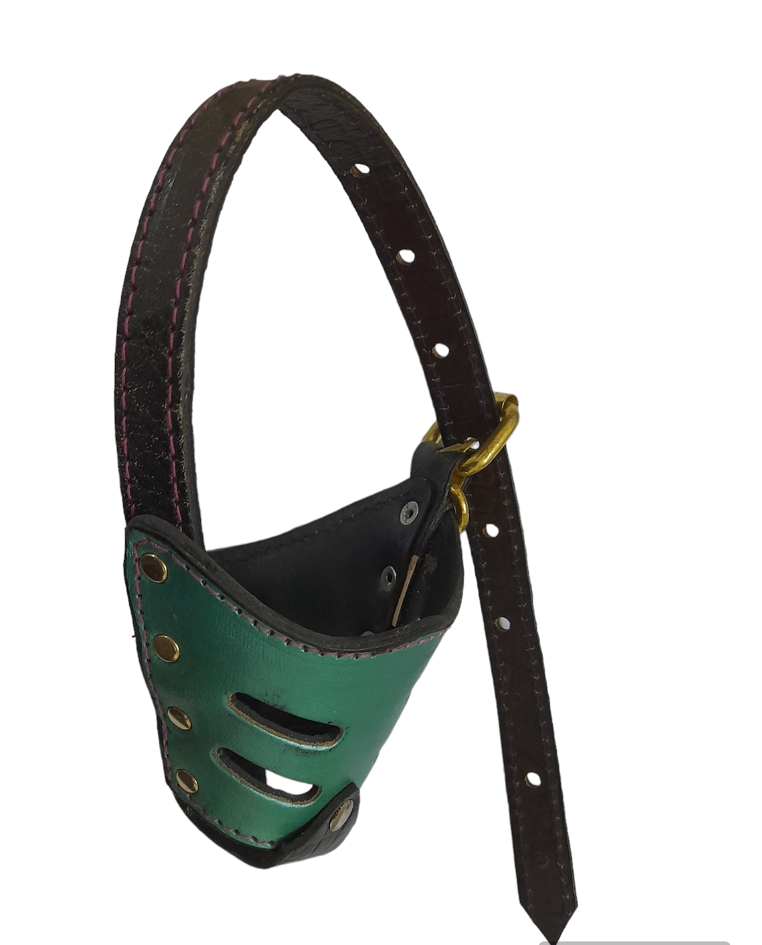 Small size leather dog muzzle