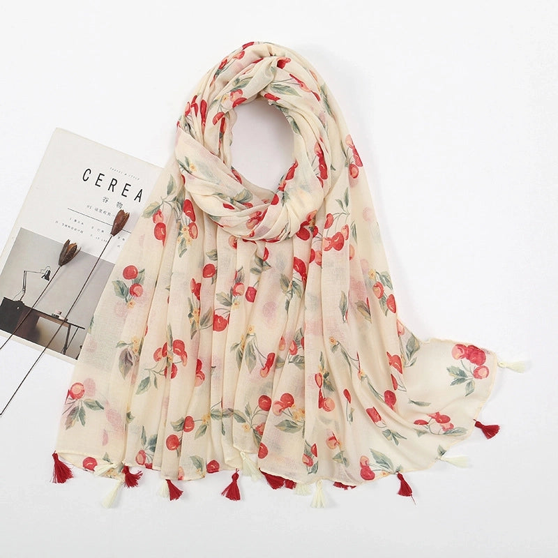 Women'S Bohemian Geometric Cotton And Linen Scarf