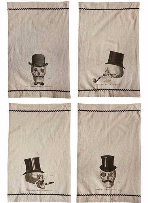 Anatomical Skull Dandies Bar Towels