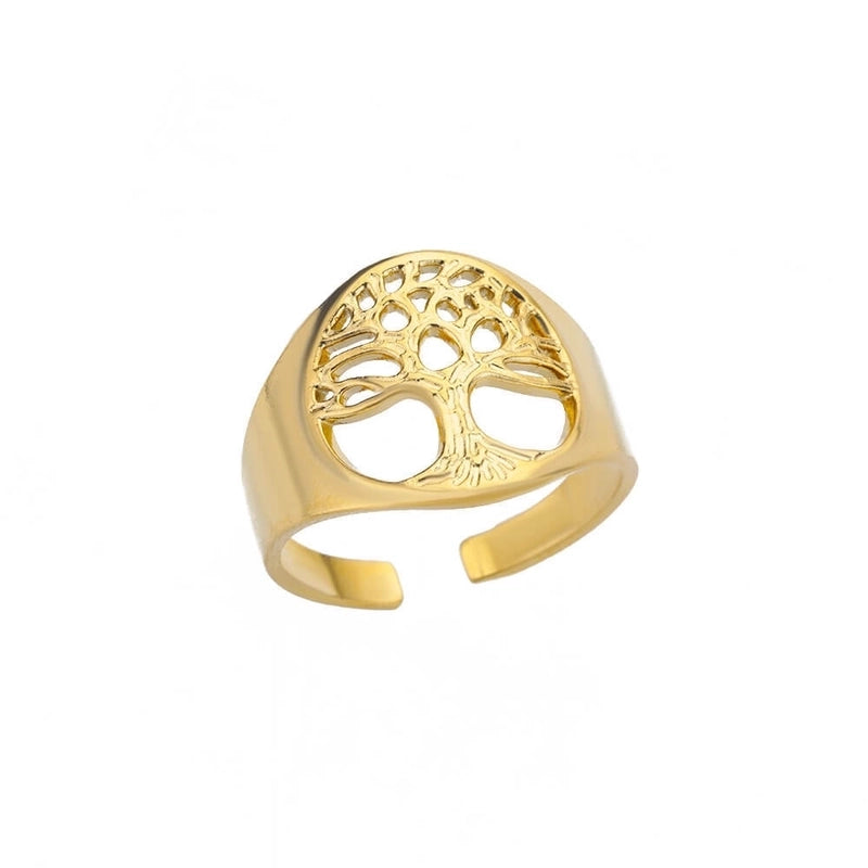 Minimalist Geometric Round Heart Shape 304 Stainless Steel 18K Gold Plated Plating Open Rings