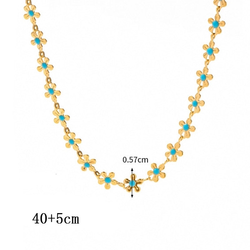 Titanium Steel Sweet Plating Printing Bracelets Necklace