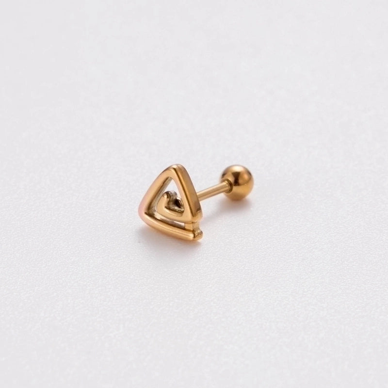 1 Piece Ear Cartilage Rings & Studs Retro Punk Korean Style Heart Shape Butterfly 316L Stainless Steel  Plating