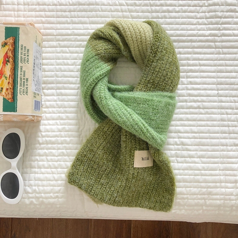 Women's Casual Solid Color Polyester Fleece Scarf