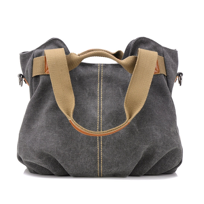 New Canvas Bag Women's Retro Fashion Portable Shoulder Bag Messenger Bag Fashion  Fashion Women's Bag