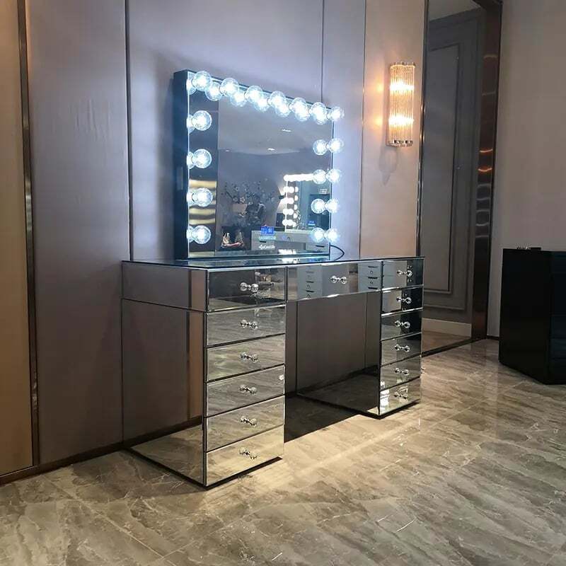 🔥Limited Sale🔥 Vanity Table with Hollywood Mirror