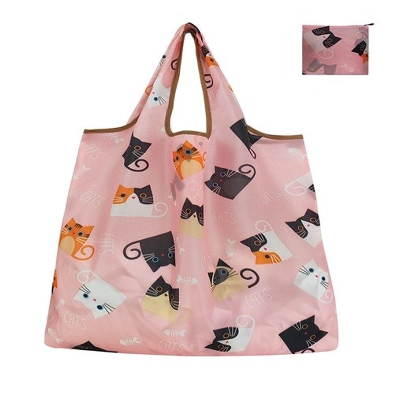 Women's Minimalist Classic Style Color Block Oxford Cloth Shopping Bags