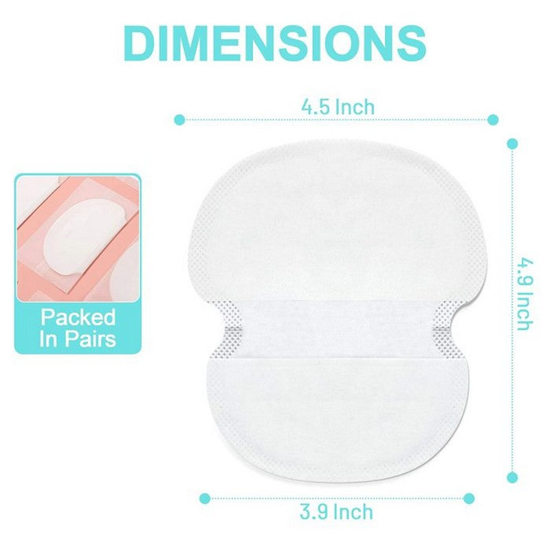 ( Pack Of 5 Pairs / 10 Pcs) Underarm Sweat Pads - Disposable Underarm Sweating Pads For Women And Men. Comfortable Unflavored. Non Visible