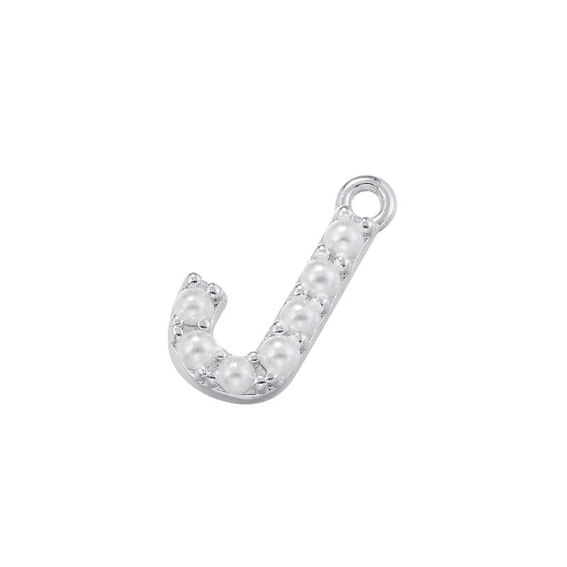 Casual Elegant Minimalist Letter Copper Plating Inlay Artificial Pearls 18k Gold Plated Charms