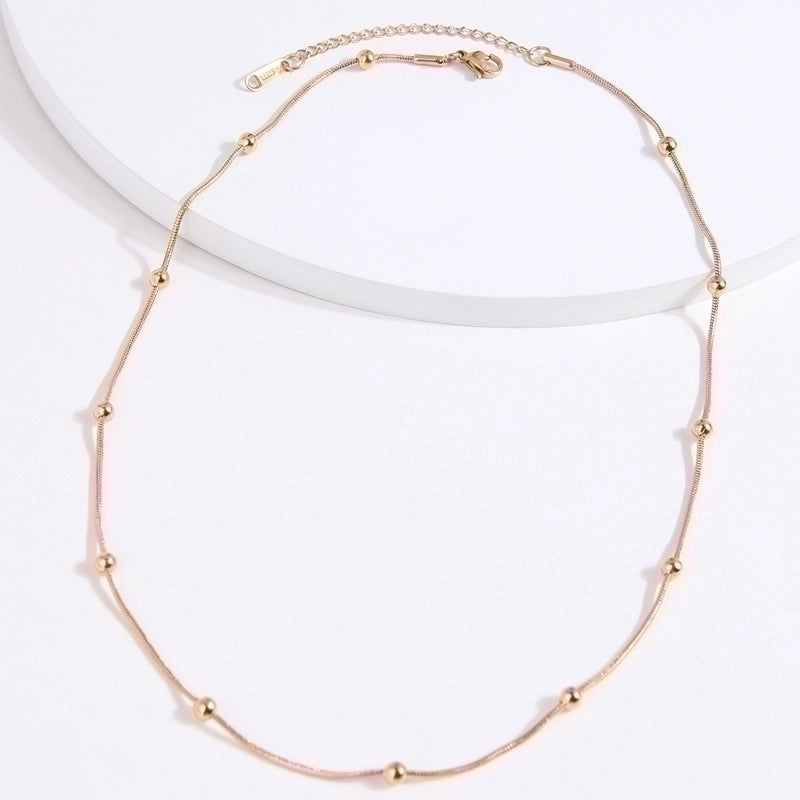 Minimalist Solid Color Stainless Steel Necklace In Bulk