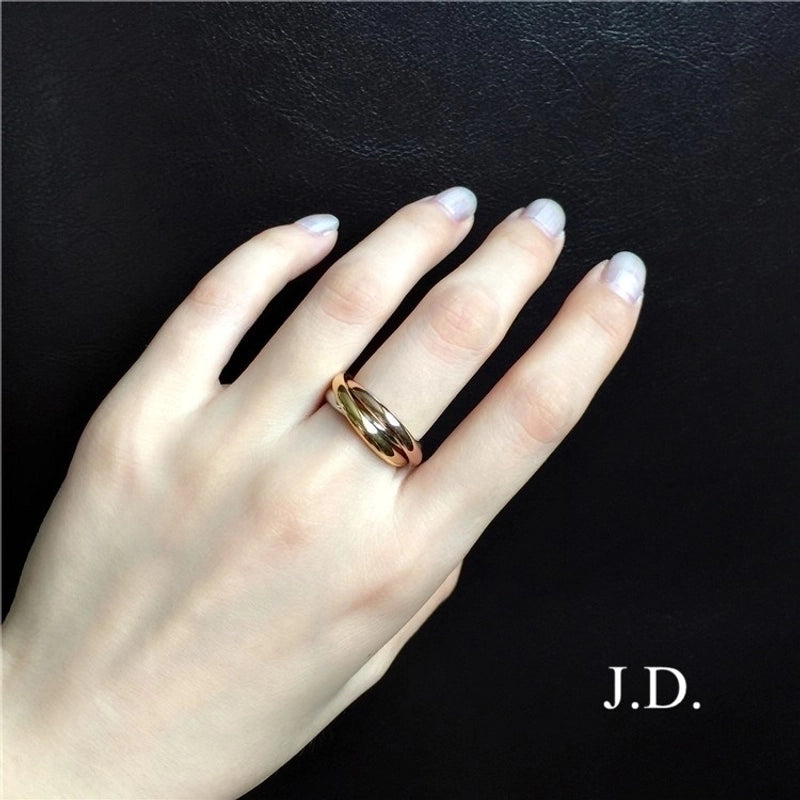 Simple Three-ring Titanium Steel Ring