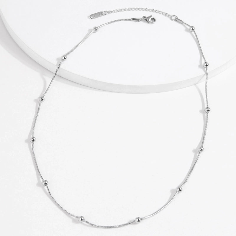 Minimalist Solid Color Stainless Steel Necklace In Bulk