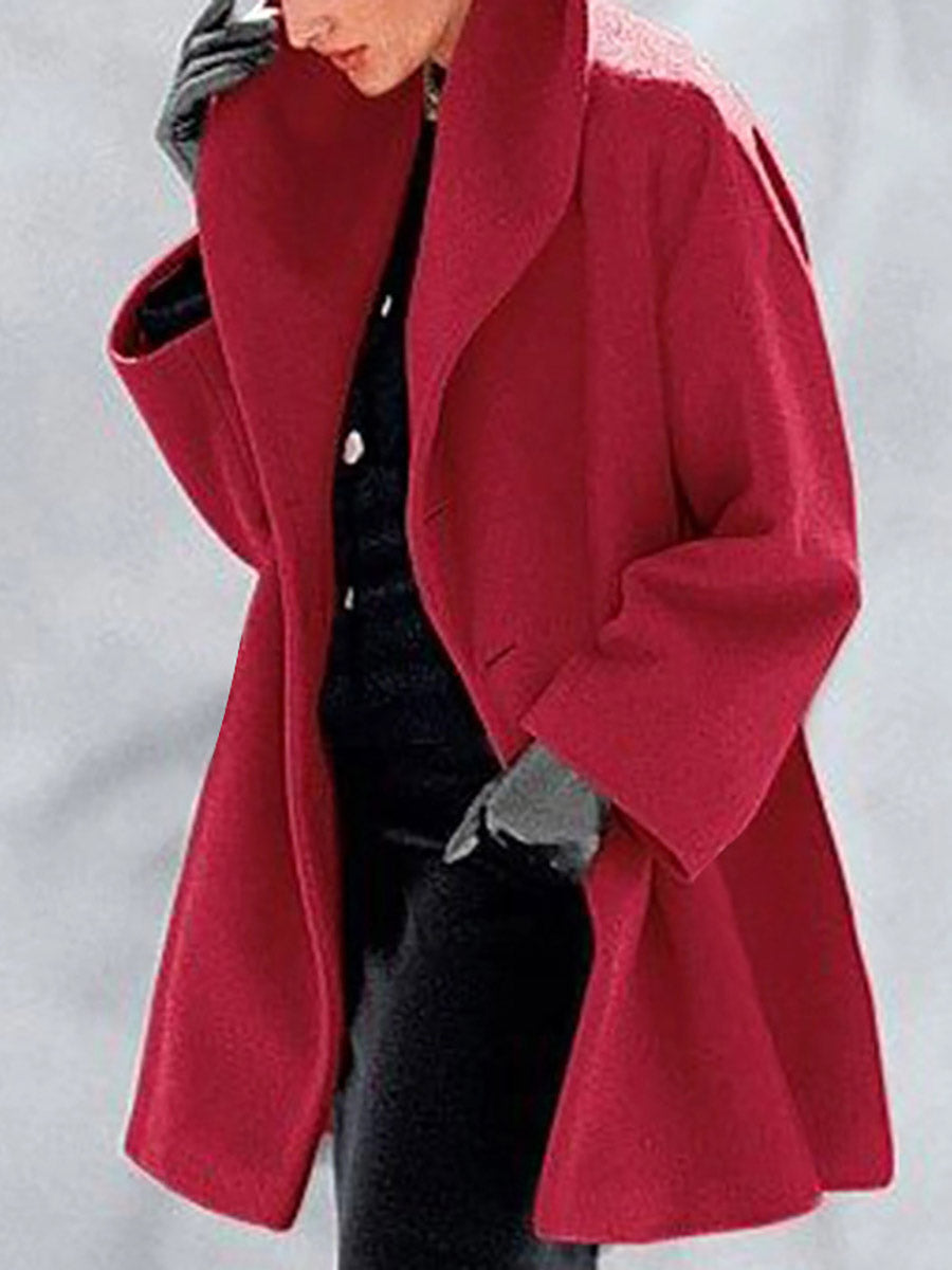 Round Neck Loose Tweed Coat(7 colors)