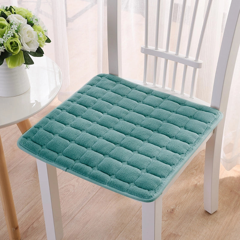 Winter Flannel Padded Non-slip Plush Chair Cushion Office Car Cushion Sofa Restaurant Solid Color Cushion