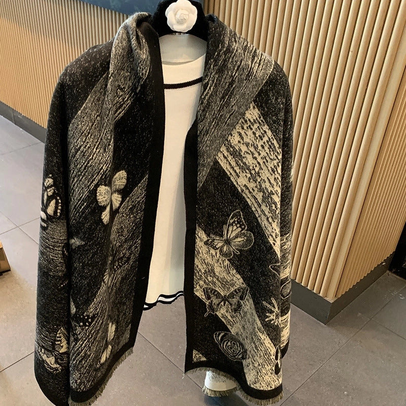 Unisex Vintage Style Classic Style Butterfly Polyester Scarf Shawl