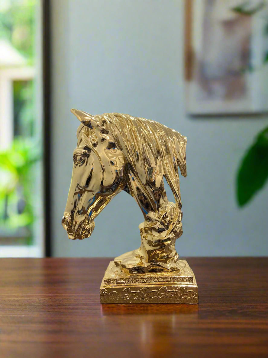 HORSE HEAD STATUE – MODERN SCULPTURE FOR OFFICE & HOME DECOR (40CMX20CM)