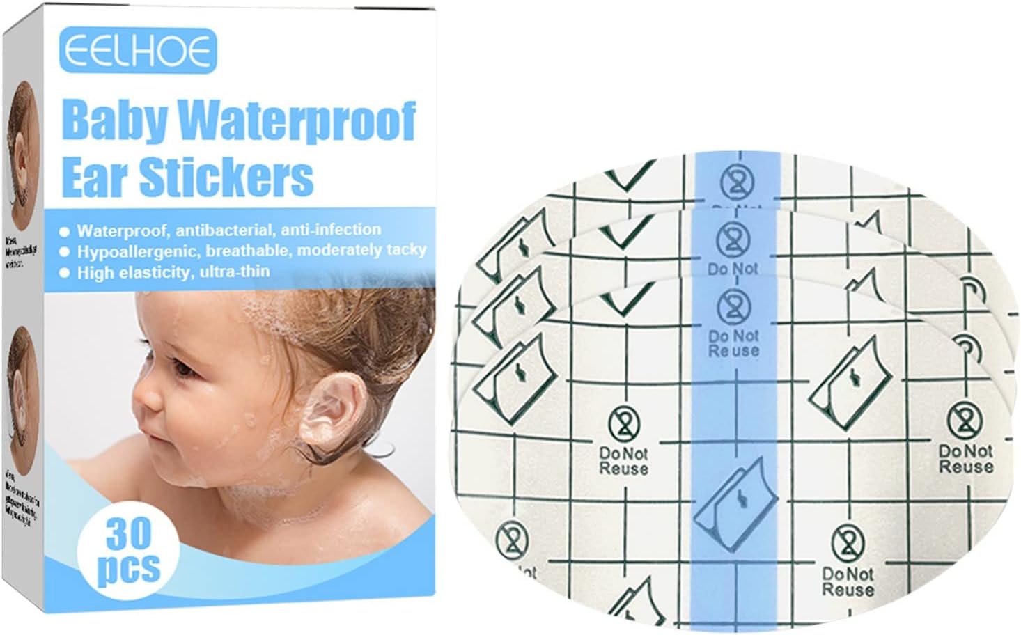 Baby Waterproof Ear Patch Stickers Ear Protector Swimming Bath Shampoo