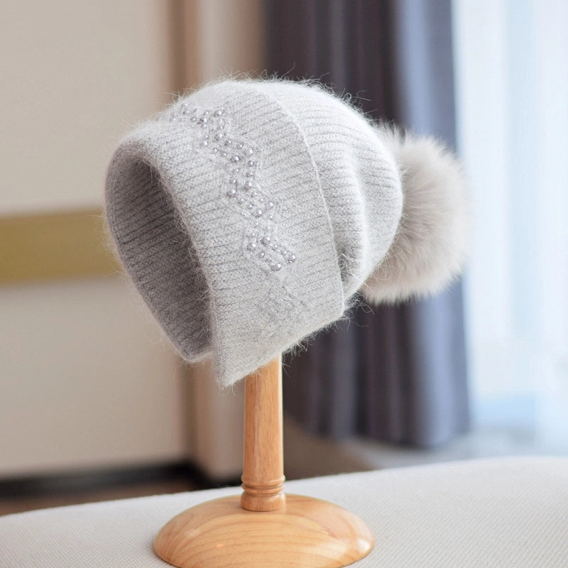 Women's Basic Solid Color Eaveless Wool Cap