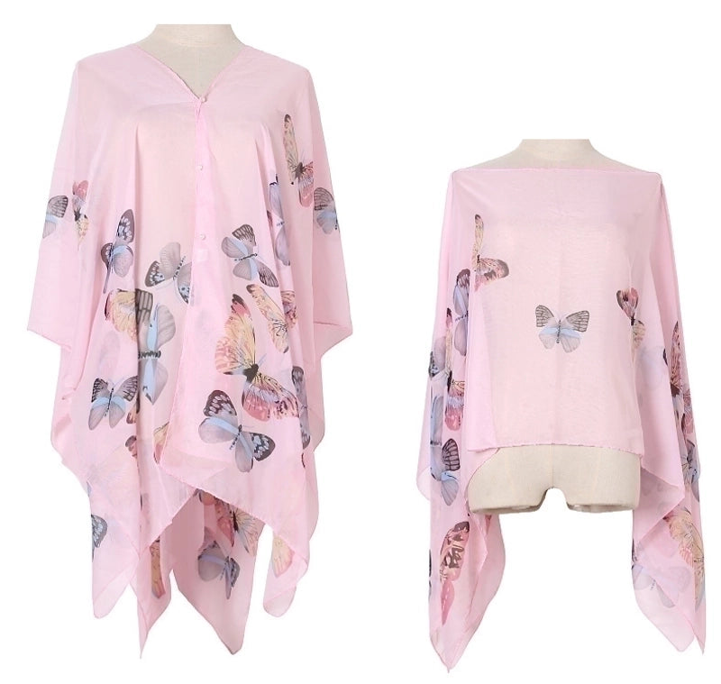 Women's Streetwear Flower Butterfly Polyester Shawl
