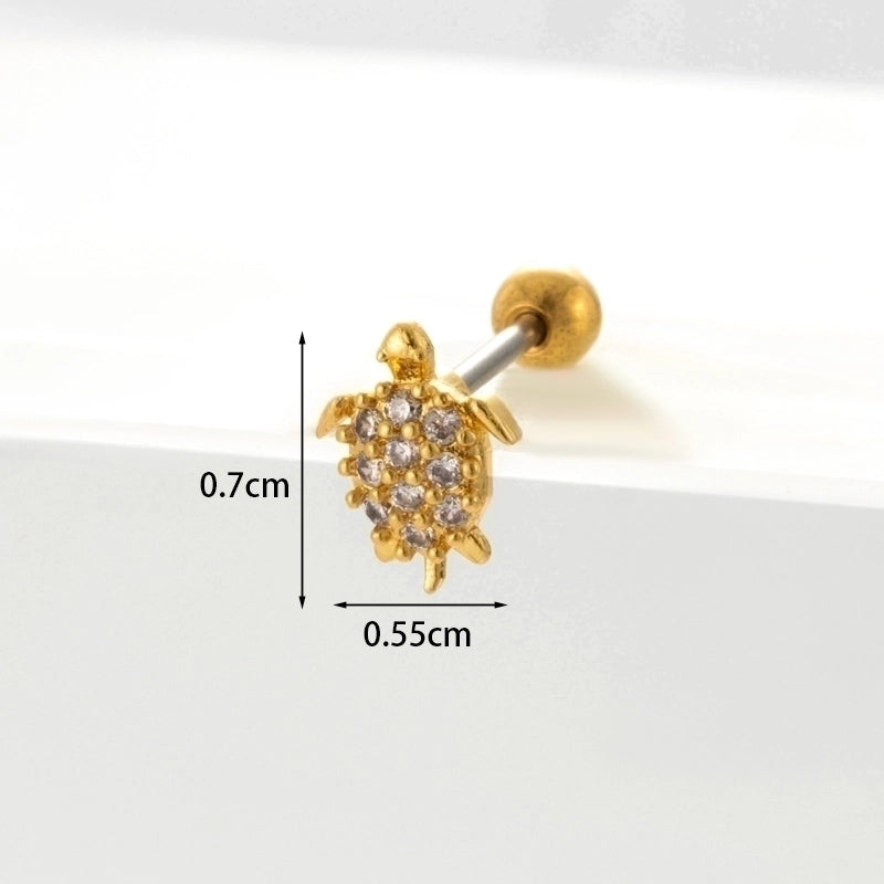 Ear Cartilage Rings & Studs Geometric Copper Plating Artificial Gemstones