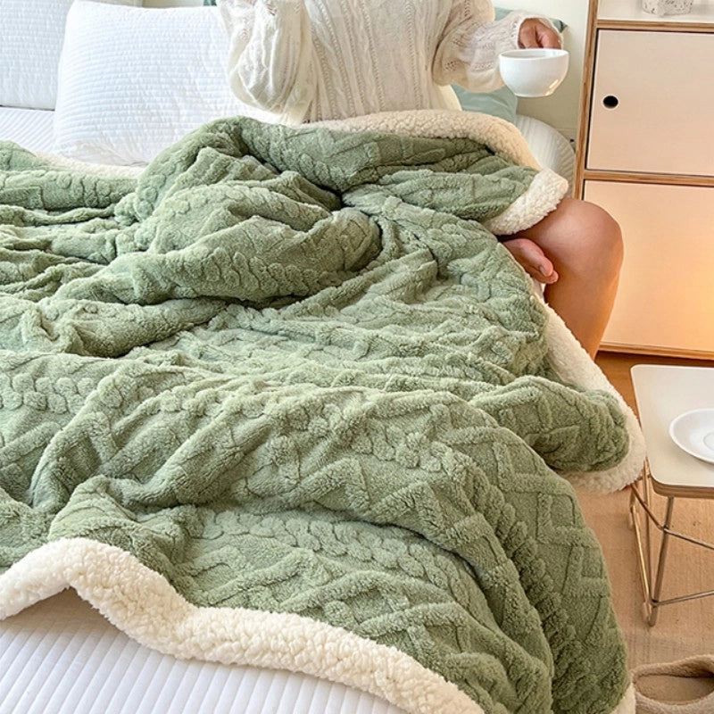 Elegant Solid Color Polyester Blanket
