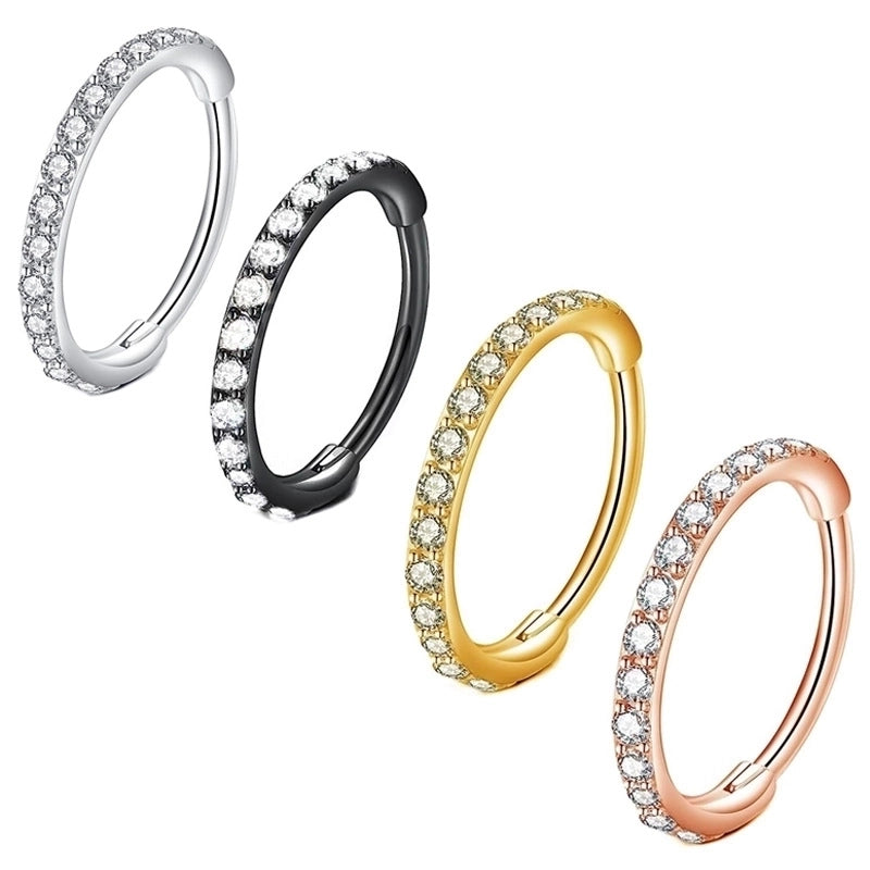 1 Piece Nose Rings & Studs Minimalist Classic Style Star 304 Stainless Steel Inlay Zircon Nose Rings & Studs