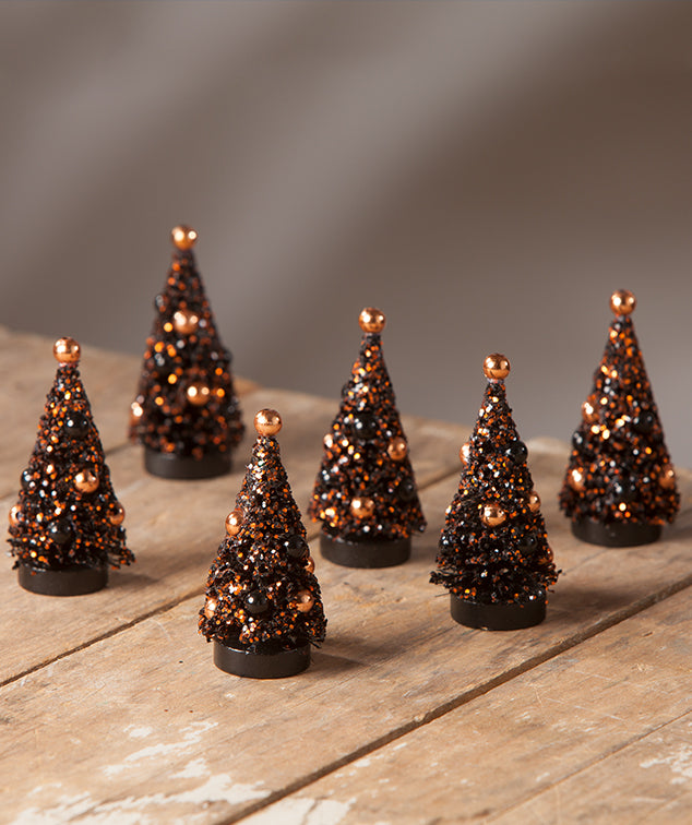 Magic Halloween Glitter Mini Trees