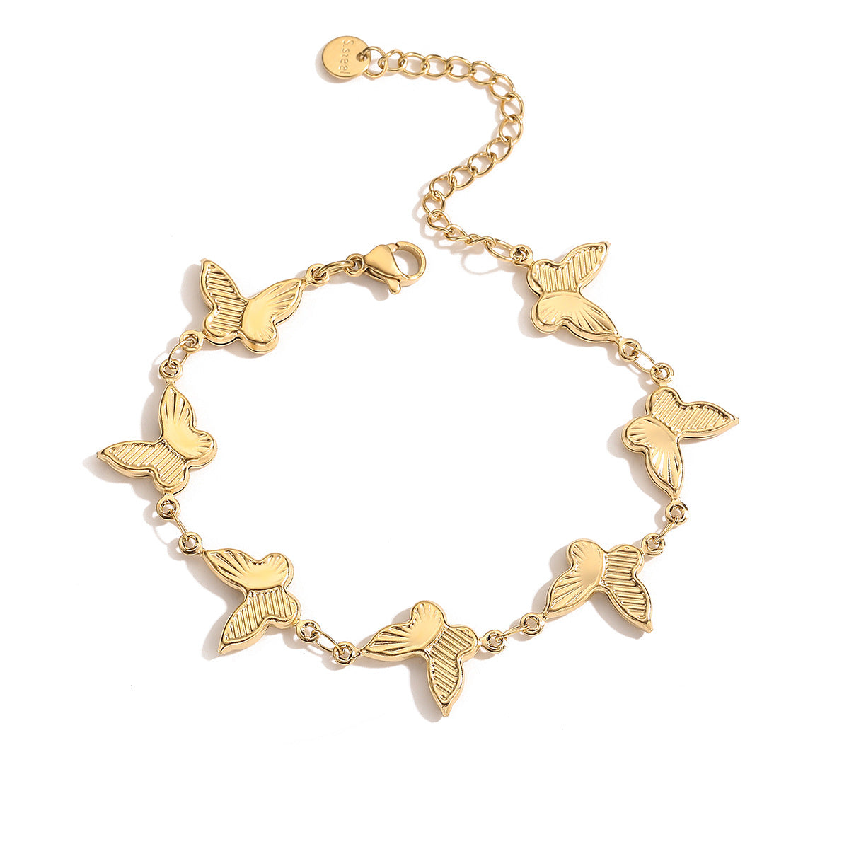 Butterfly Stainless Steel Electroplating Bangles