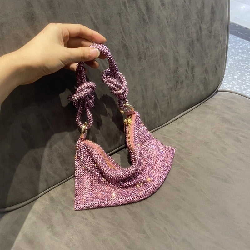 Women's Small Polyester Solid Color Classic Style Square Zipper Underarm Bag