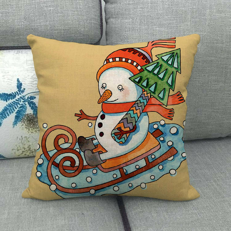 18 Cojines Merry Xmas Couch Throw Pillow Cover Case Home Sofa Decor Pillowslip