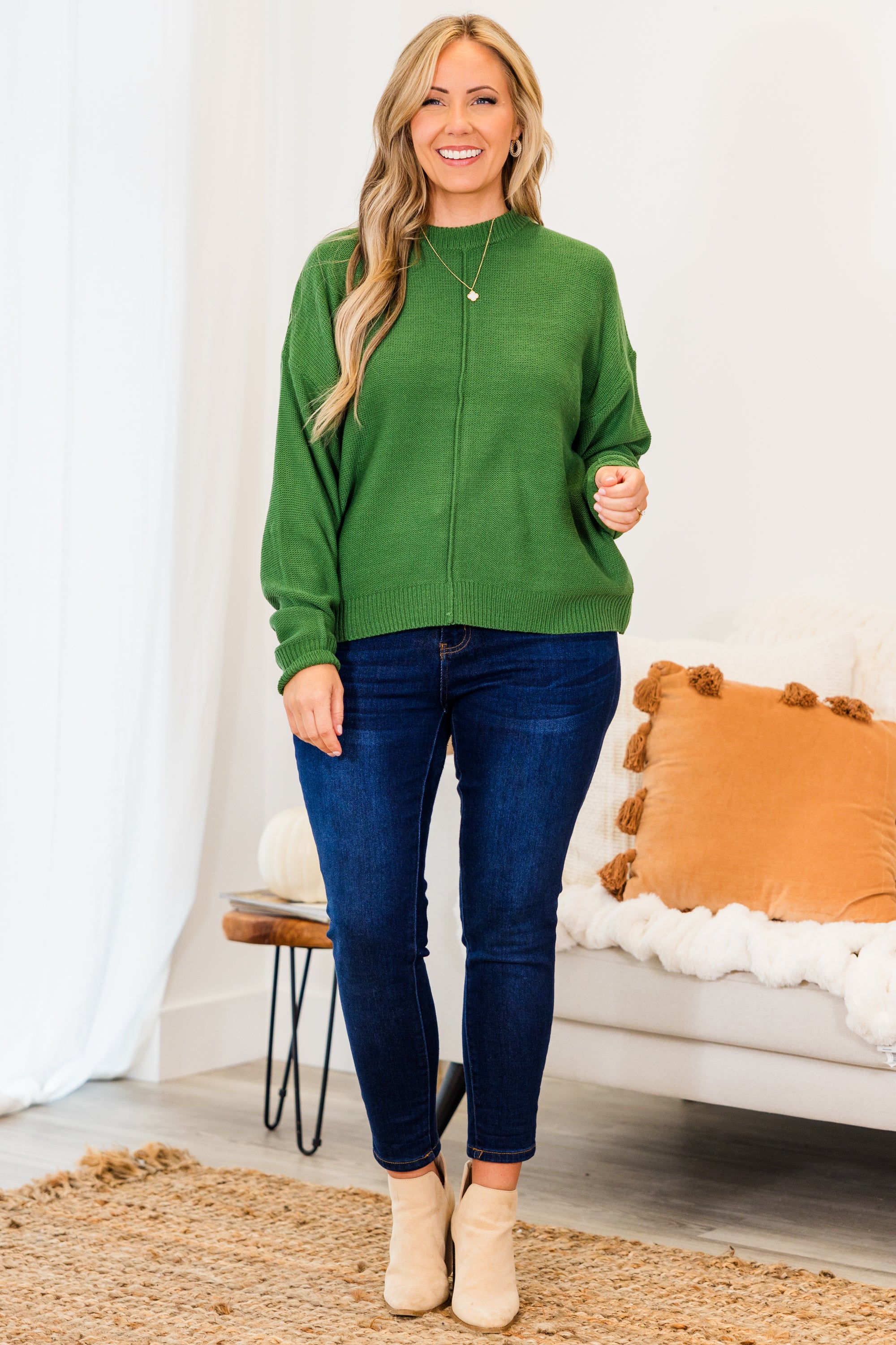 Work This Out Sweater. Green