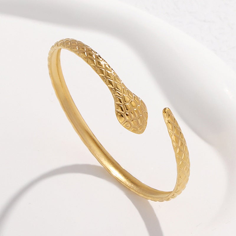 Snake Stainless Steel Electroplating Bangles