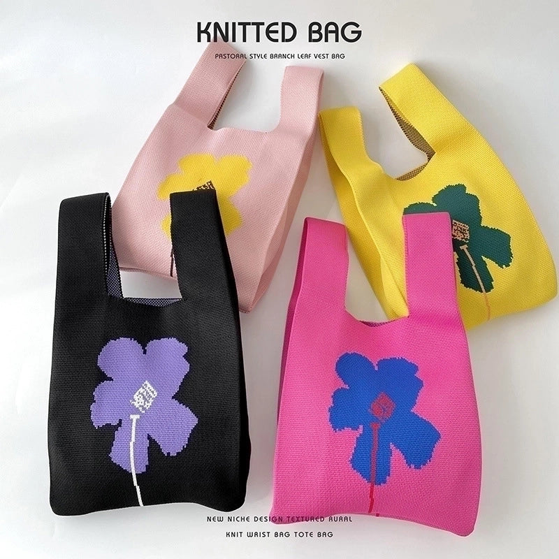 Women's Medium Polyester Flower Beach Open Handbag