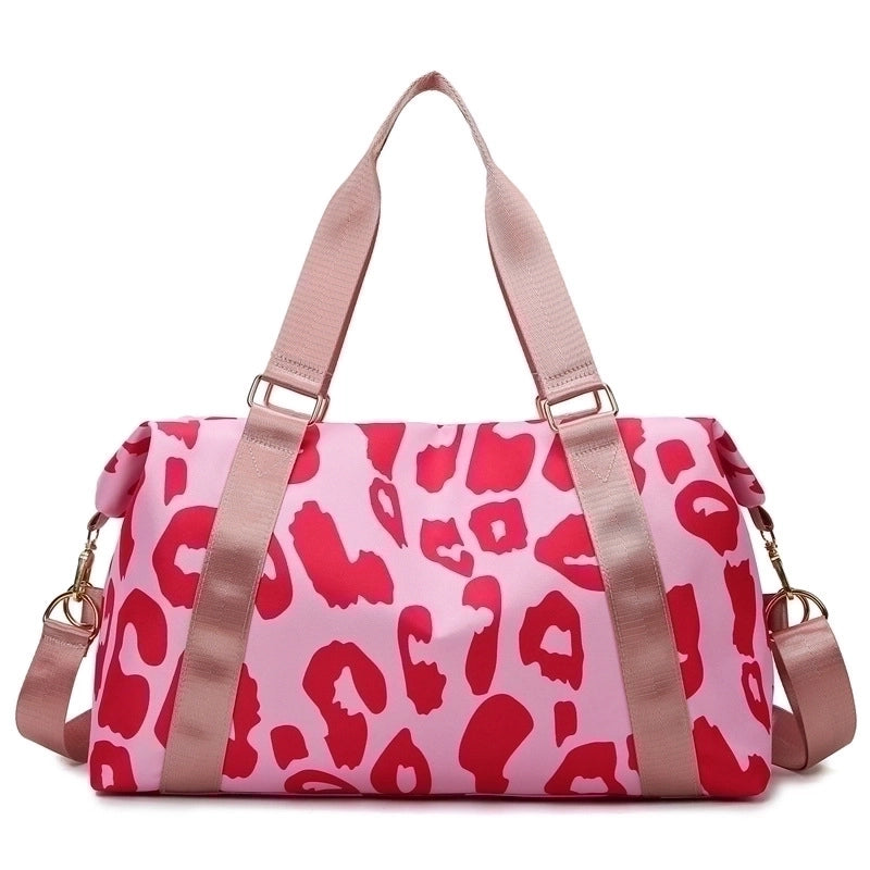 Unisex Fashion Leopard Oxford Cloth Waterproof Travel Bags