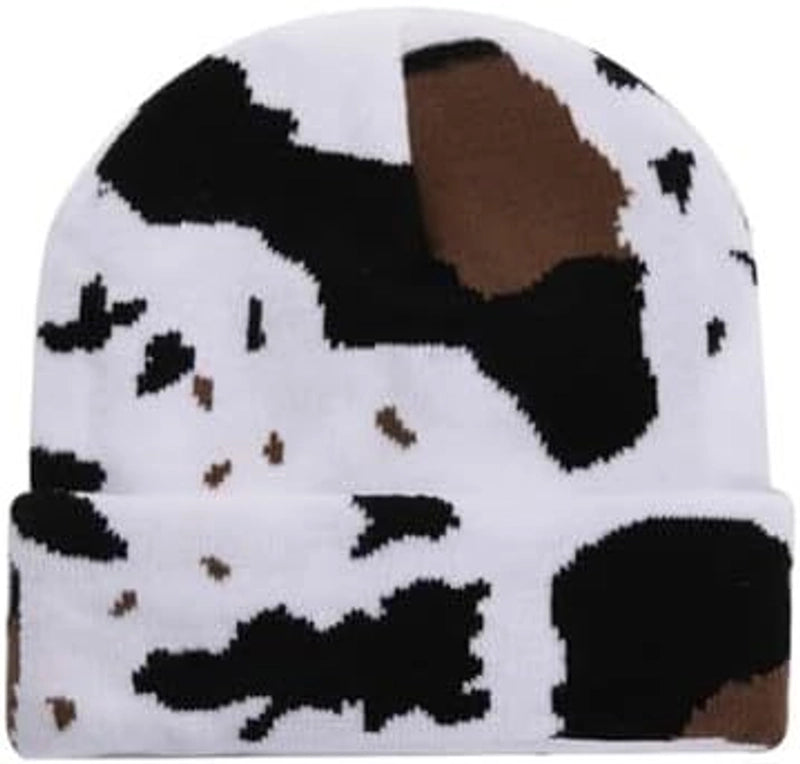 Autumn And Winter New Fashion Cow Pattern Jacquard Knitted Wool Hat Couple Versatile Cold Hat