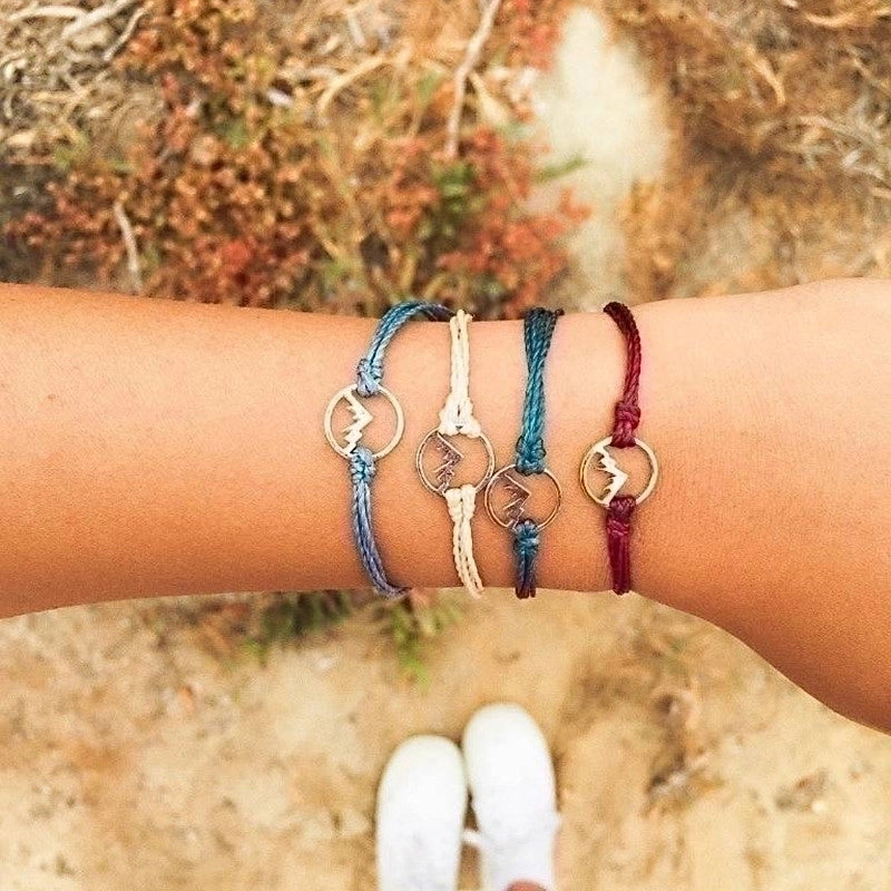 Casual Retro Minimalist Letter Rainbow Moon Stainless Steel Alloy Beaded Drawstring Inlay Artificial Diamond Gold Plated Silver Plated Bracelets