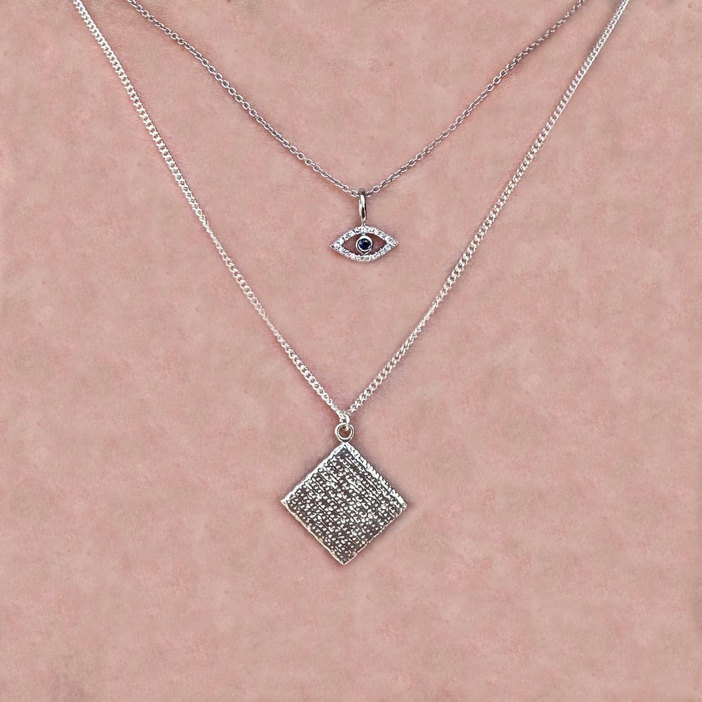 Matzah Charm Necklace - 14k Gold. Gold Vermeil or Sterling Silver