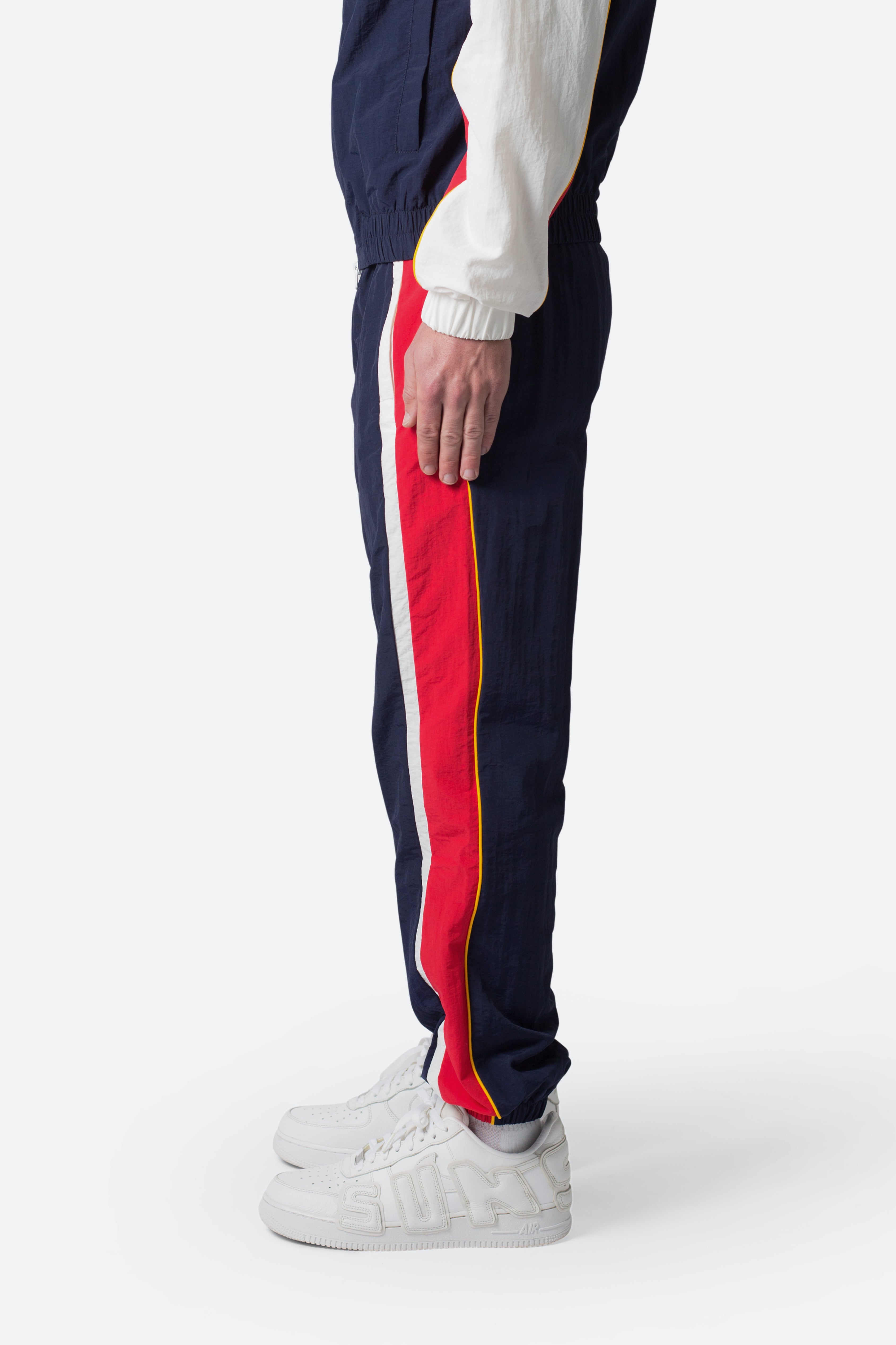 Nylon Track Pants - Red/White/Blue