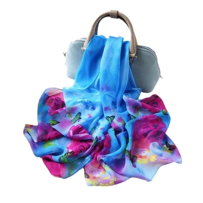 Sand Scarf Summer Small Scarf Dual-use Small Scarf Classic Leopard Chiffon Scarf Women Thin Shawl