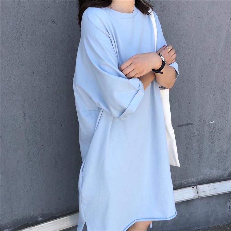 Oversized Basic Tee Shirt Dress