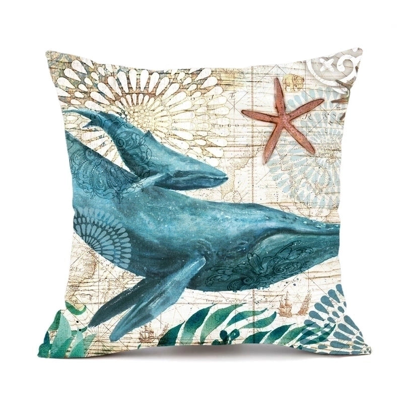 Retro Animal Ocean Blended Pillow Cases