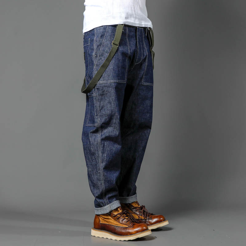 Loose Plus Size Casual Multi-pocket Denim Straight Pants