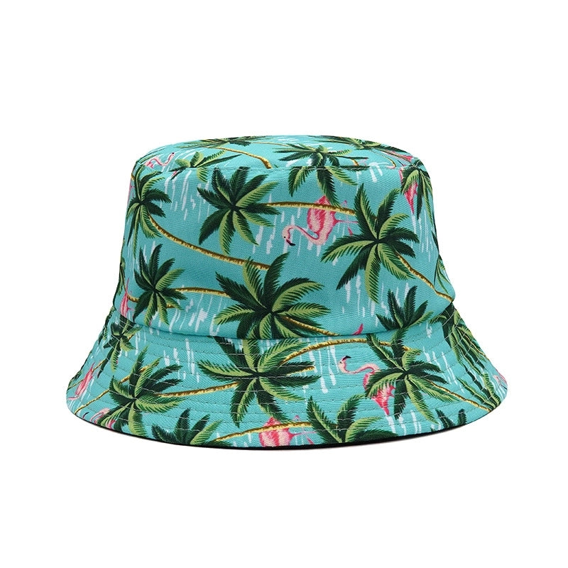 Unisex Basic Graffiti Printing Flat Eaves Bucket Hat