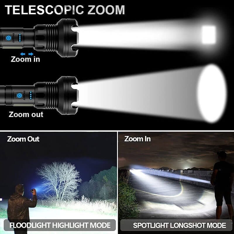 💥LAST DAY 49% OFF💥 - LED Rechargeable Tactical Laser Flashlight