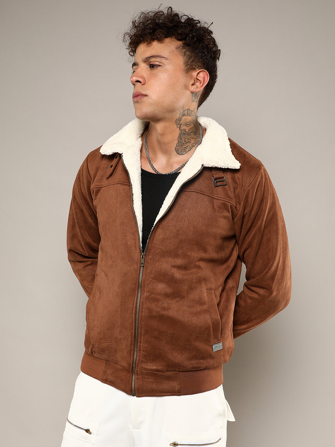 Front Jacket With Fleece Detail
