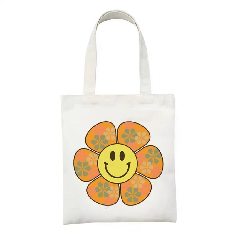Women's Minimalist Flower Mushroom Shopping Bags