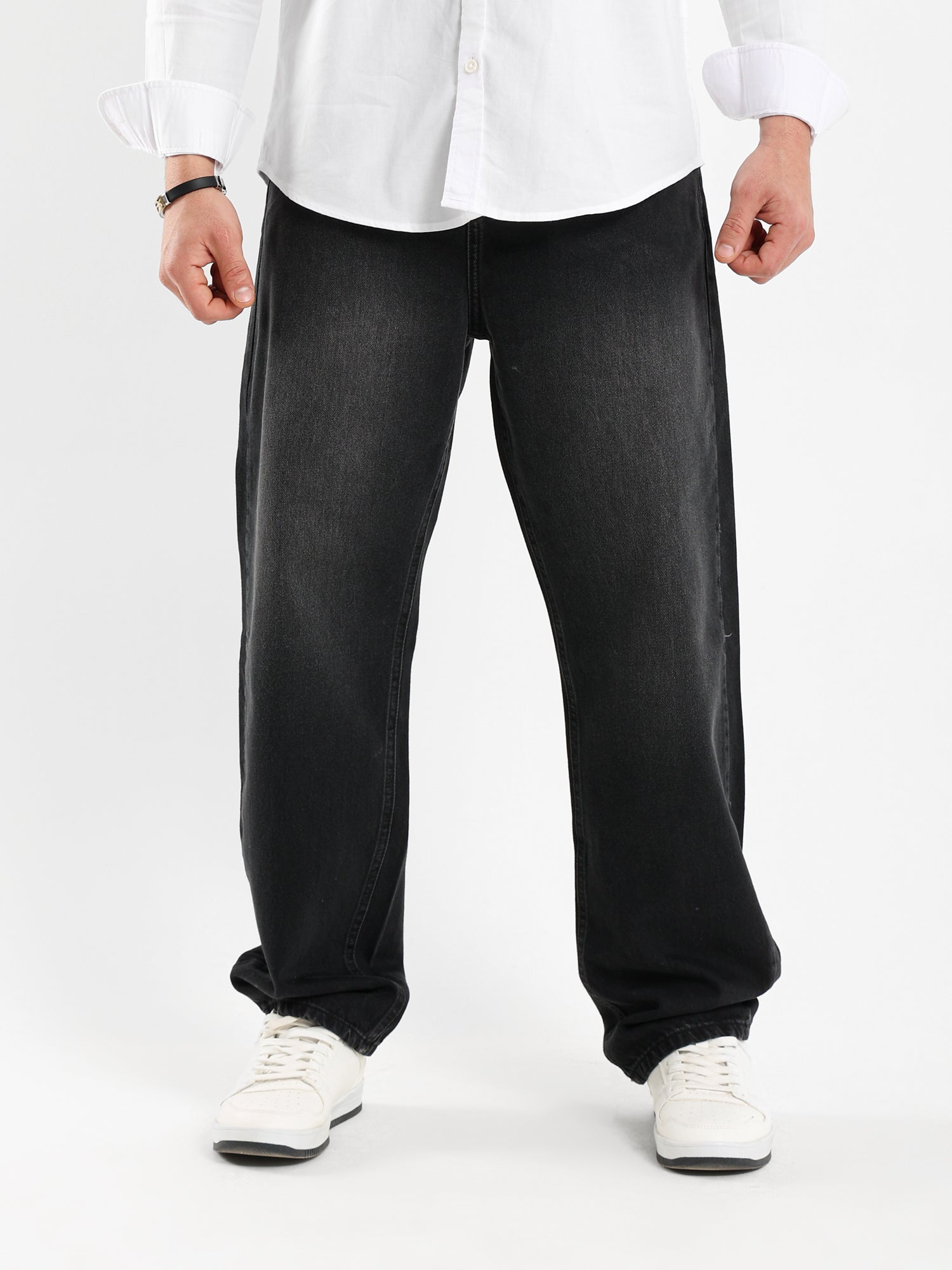 Rigid Denim Jeans Matching Wash
